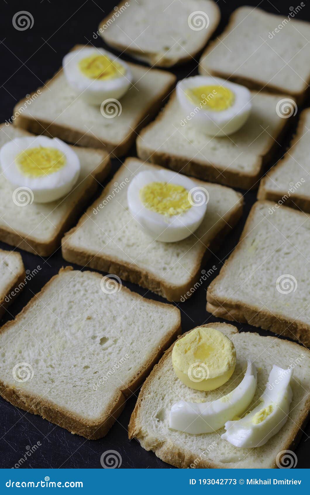 Boiled Eggs and Toast Bread Stock Image Image of crust, sandwich