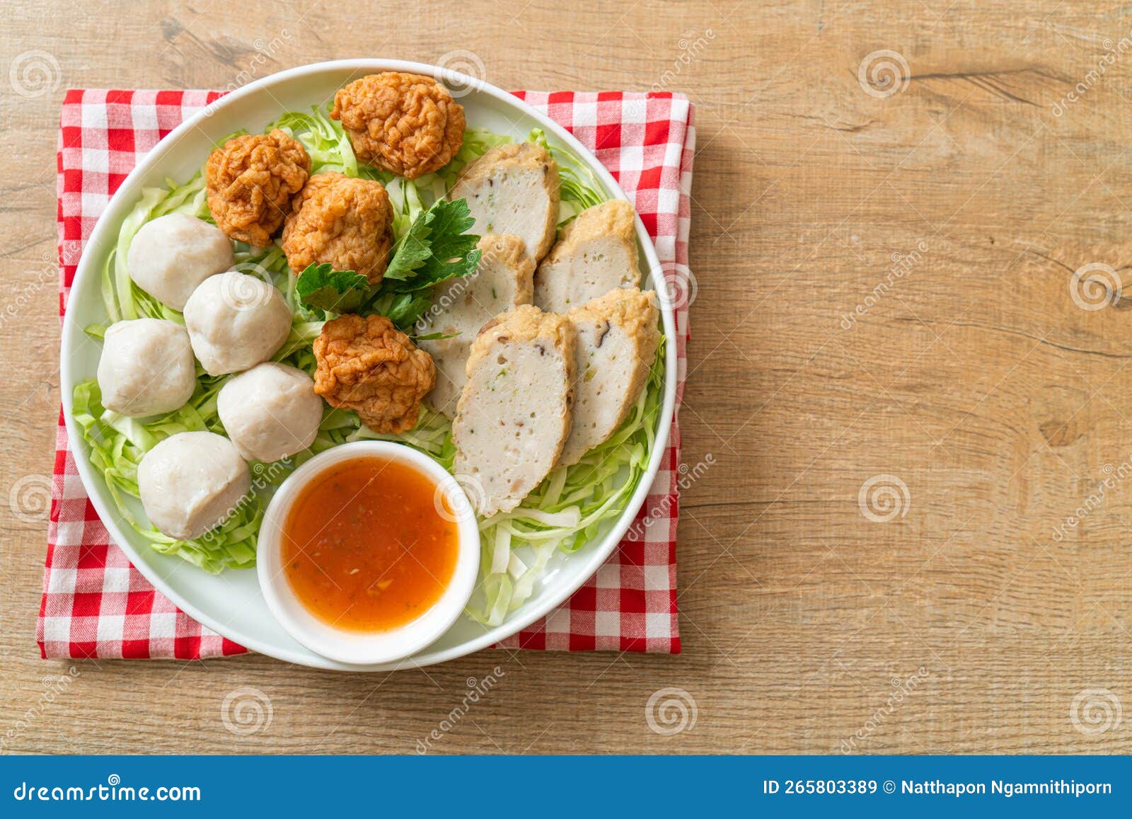 Boiled Fish Balls, Shrimp Balls and Chinese Fish Sausage Stock Image ...