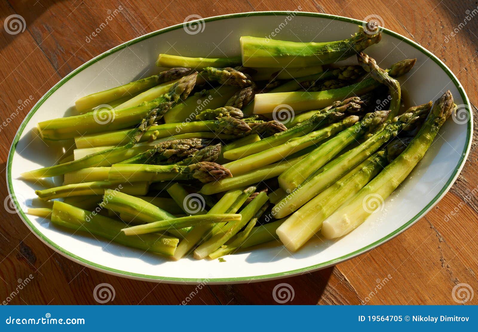 Boiled Green Asparagus in Dish Stock Image Image of diet, vegetables