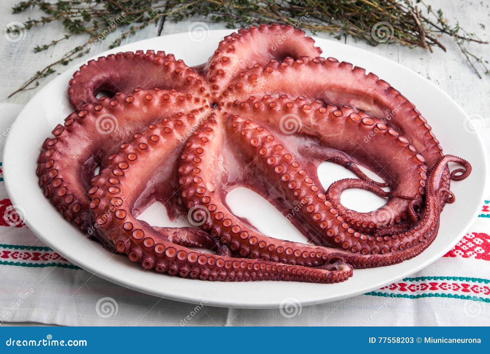 boiled octopus