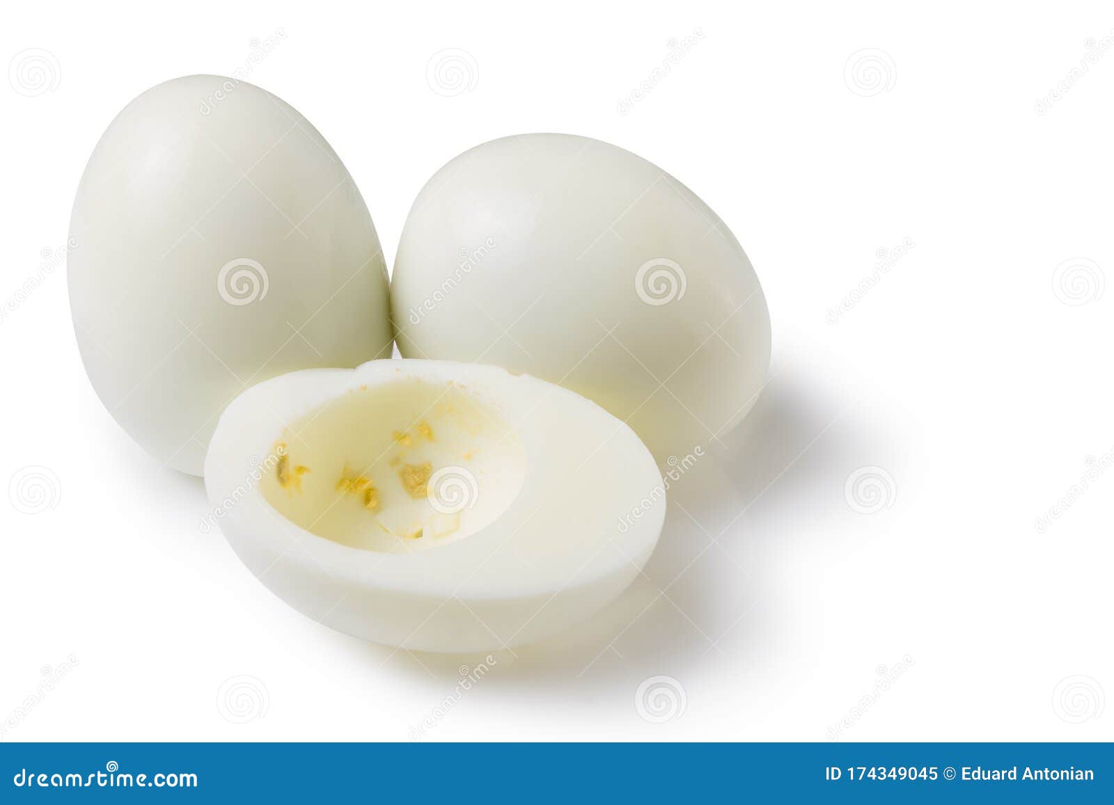 Two white and brown eggs art, Peeled Hard Boiled Eggs transparent