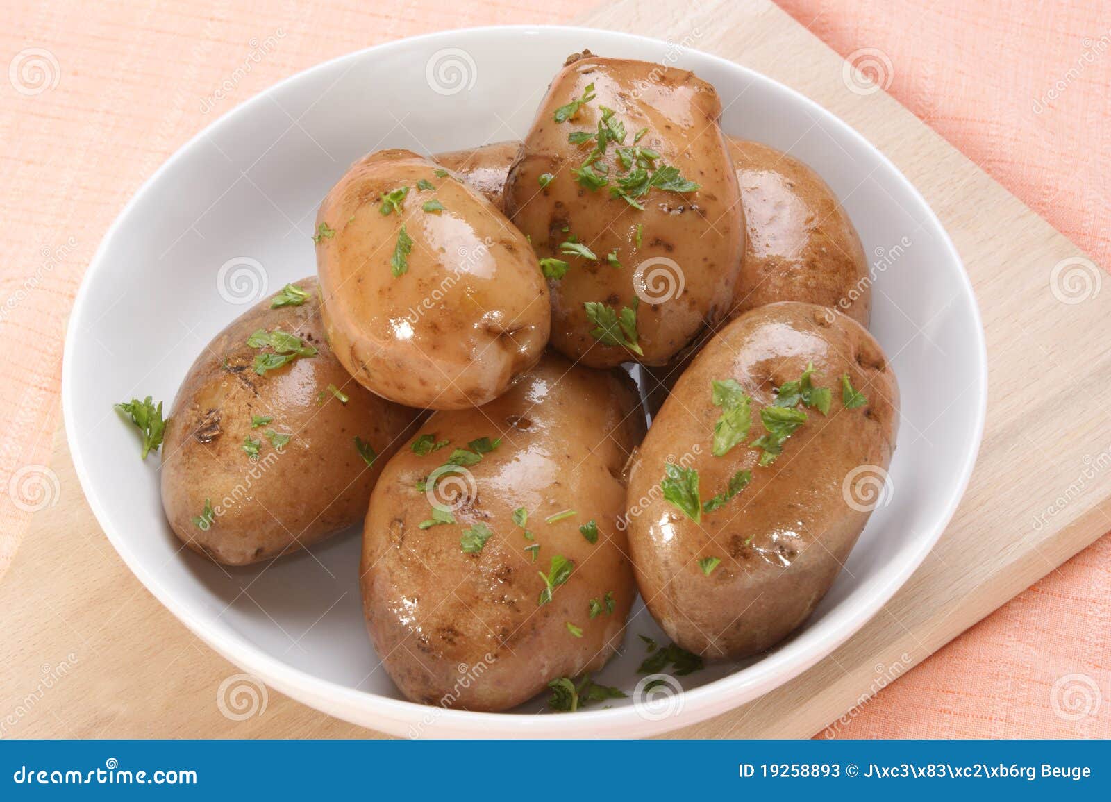 Boiled Potatoes with Chopped Parsley Stock Image Image of fresh