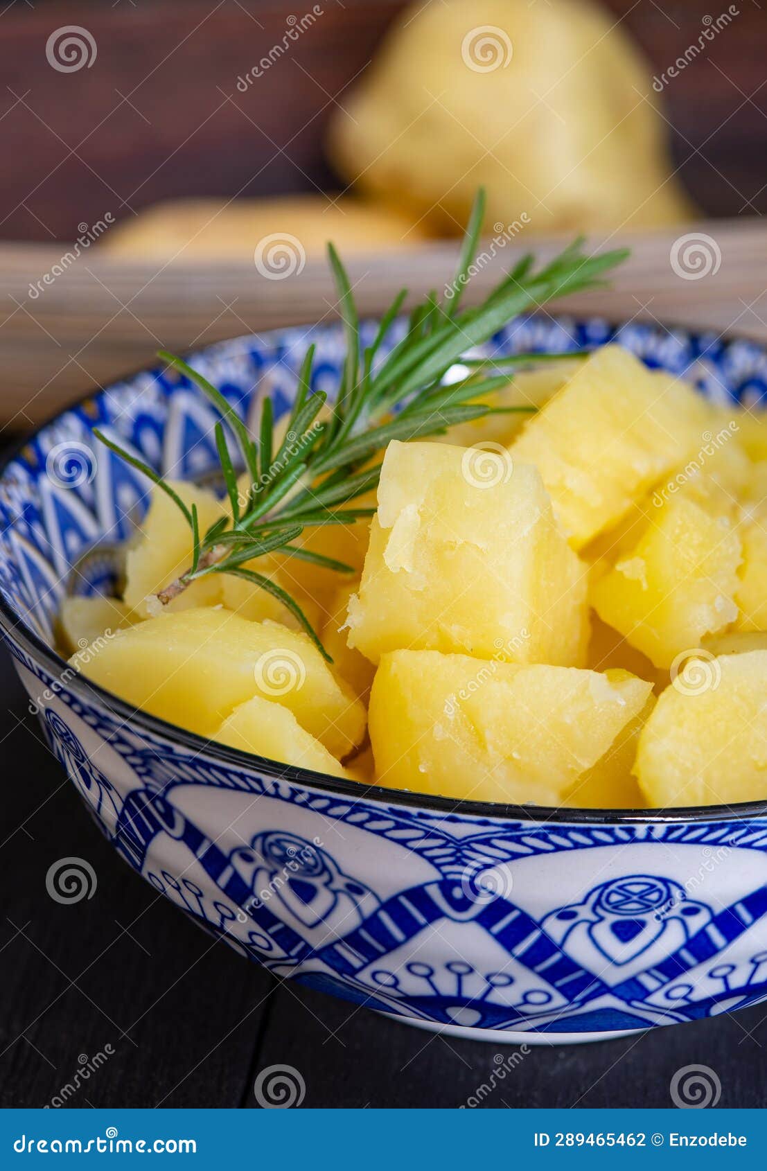 Boiled Potatoes Cut into Cubes Stock Photo Image of savory, great