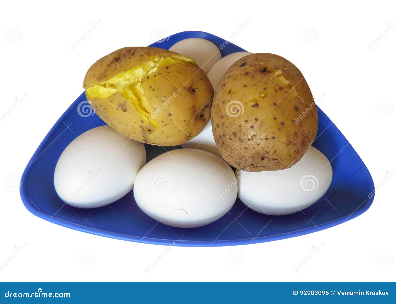 Boiled potatoes and eggs stock photo. Image of dish, clipping 92903096