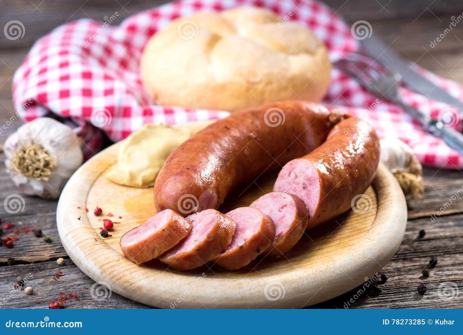 Boiled sausages stock image. Image of meal, meat, gourmet 78273285