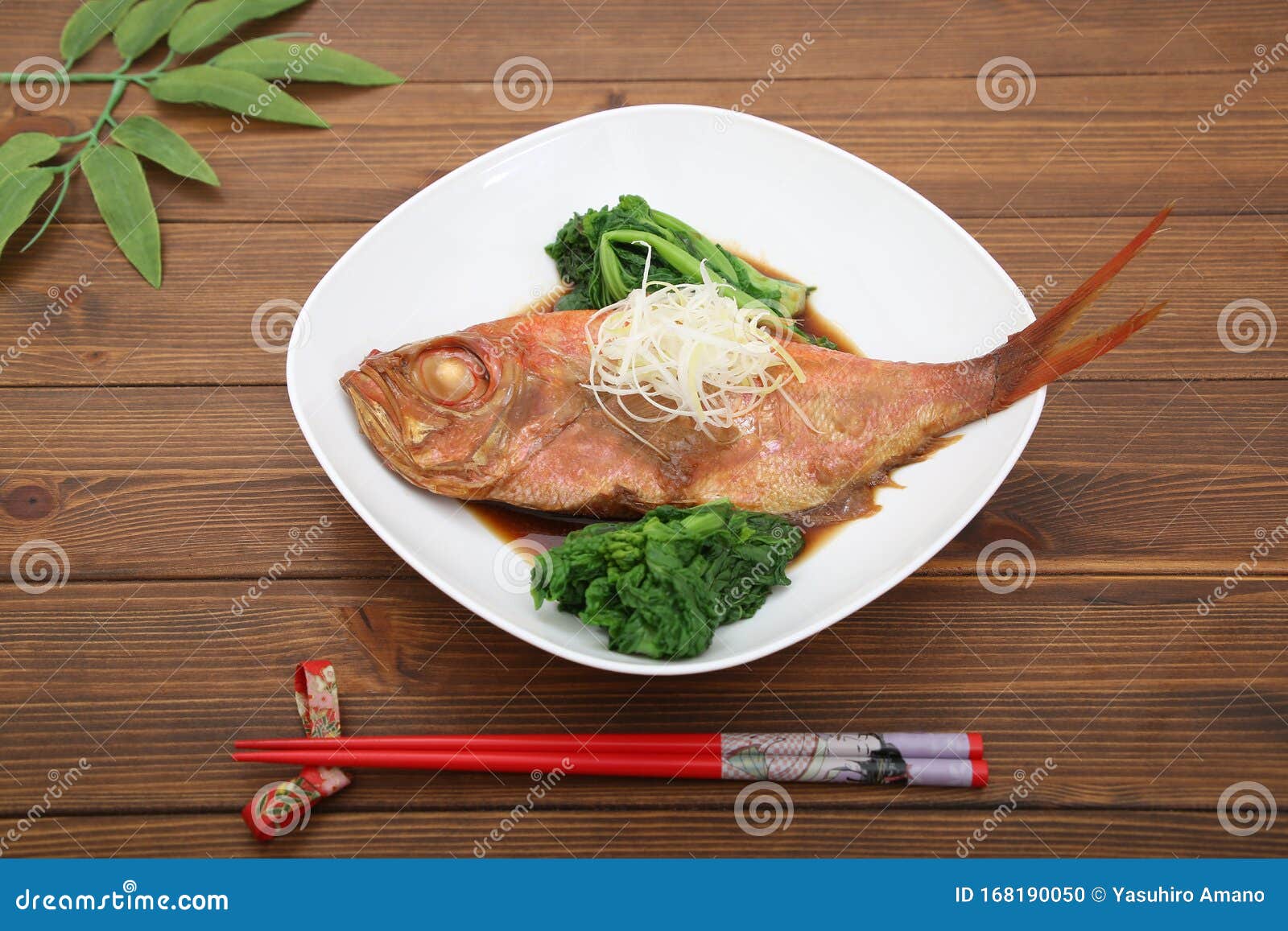 Golden Eye Snapper Simmered in Soy Sauce Stock Photo - Image of square,  japanese: 168190050