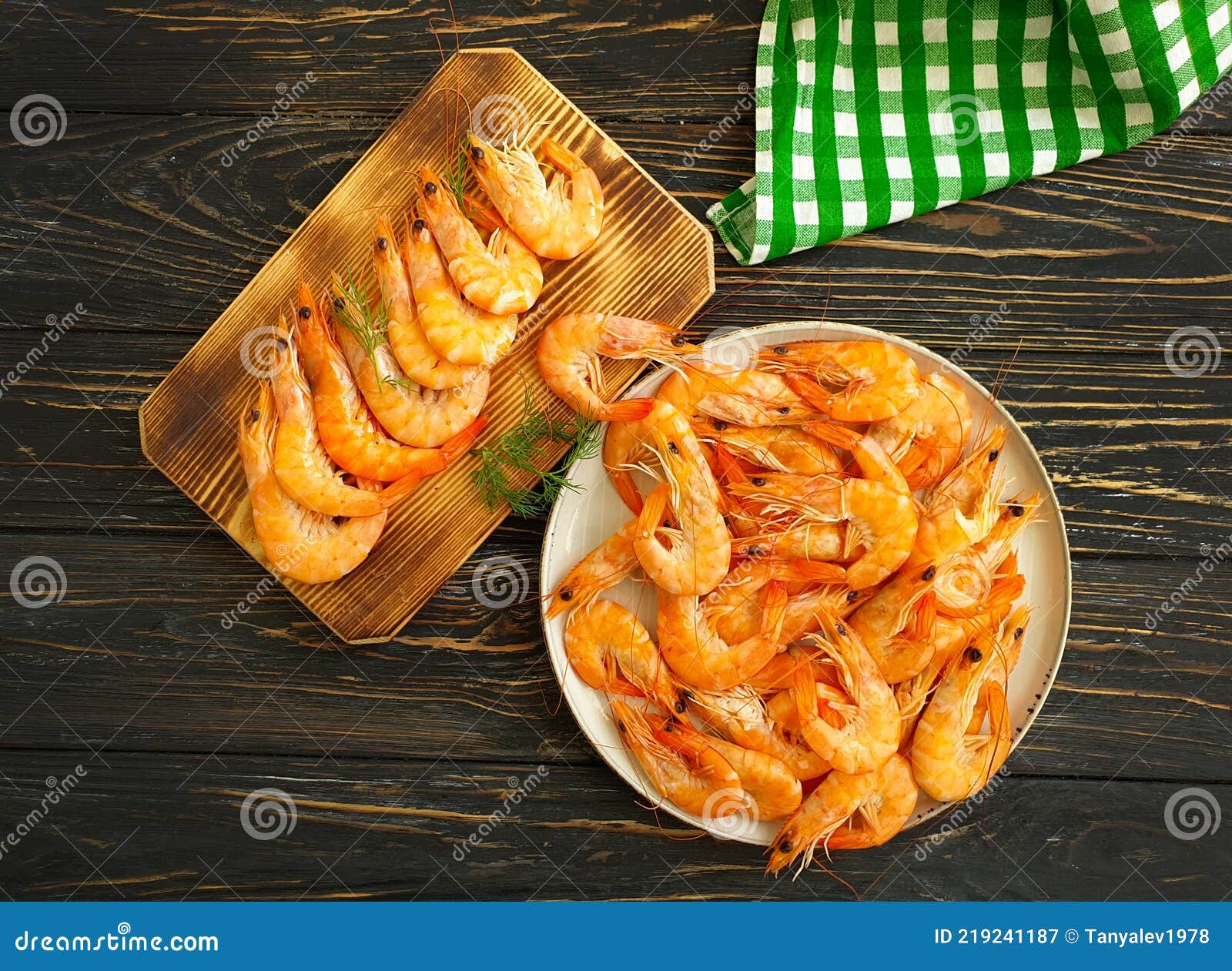 boiled shrimp plate snack   dinner nutrition on  wooden   backgroundn gourmet