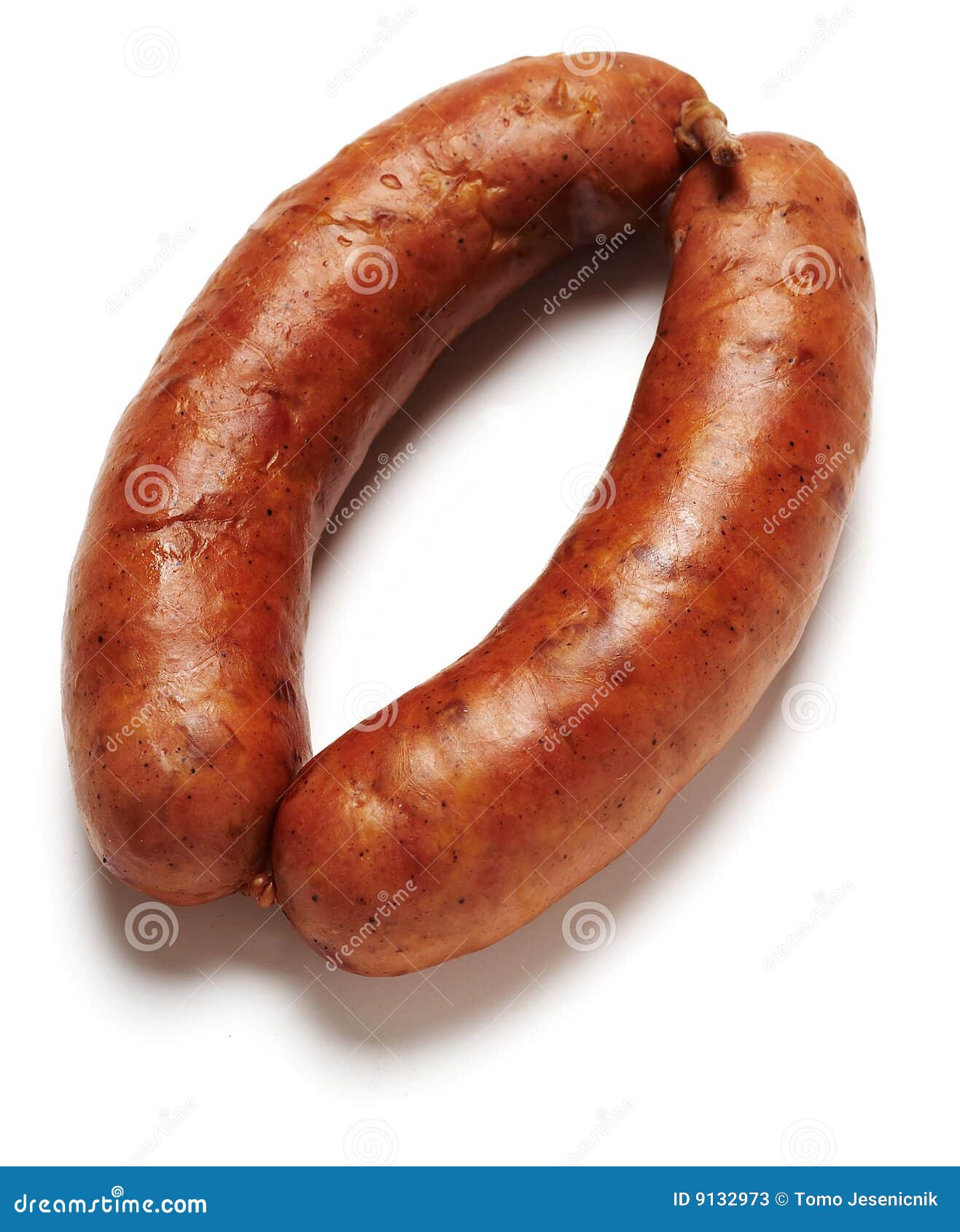 Boiled Sliced Fresh Pork Sausage Stock Image Image of background