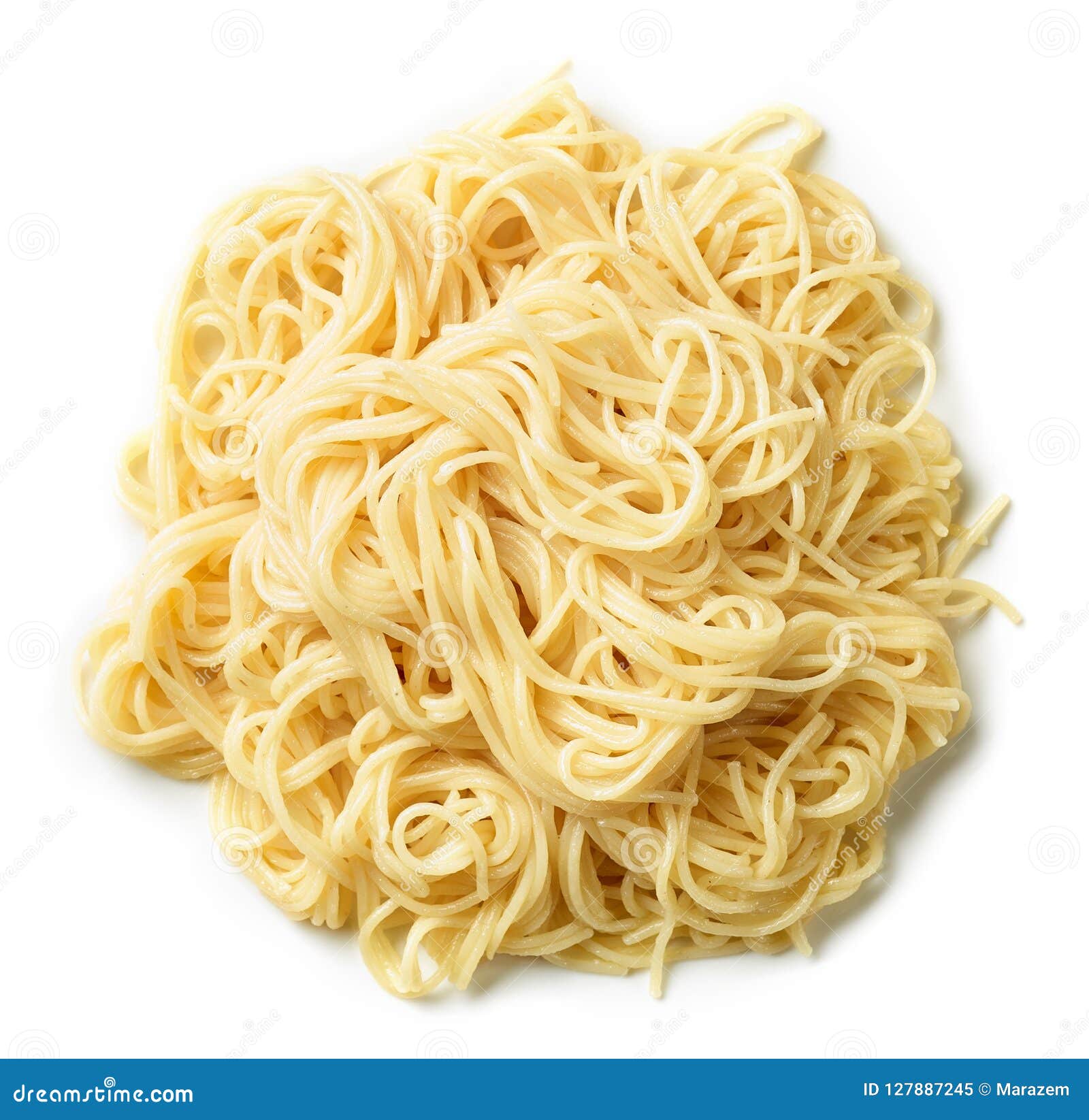 Spaghetti Isolated On A White Background Boiled Spaghetti On White Background Stock Image Image
