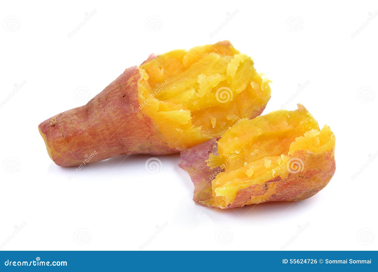 Boiled Sweet Potato on White Background Stock Photo Image of gourmet
