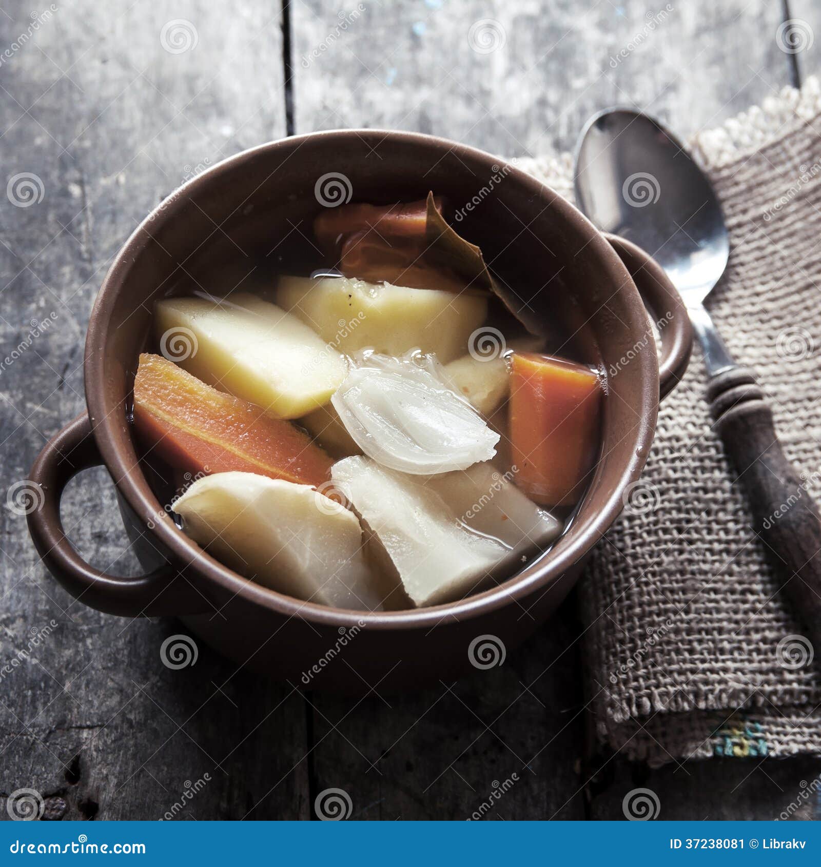Boiled Vegetables in Ceramic Bowl Stock Image Image of bowl, backlit