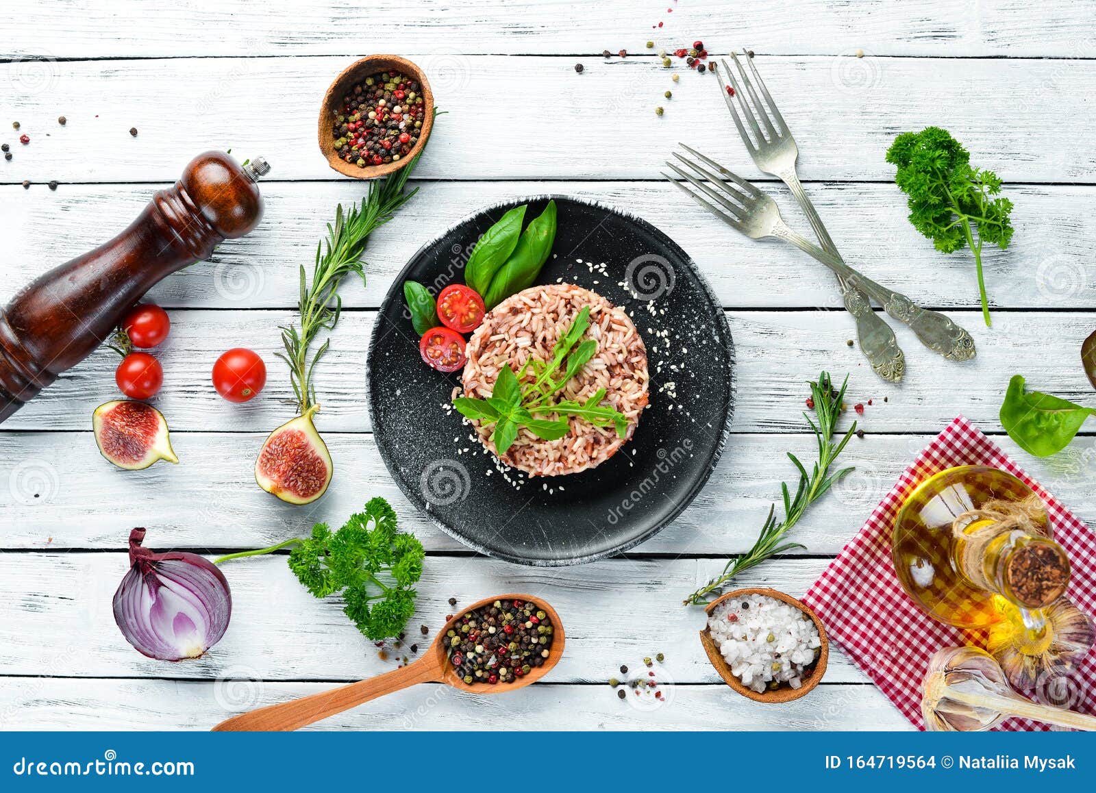 Boiled Wild Rice with Arugula. Dishes Menu Stock Photo Image of