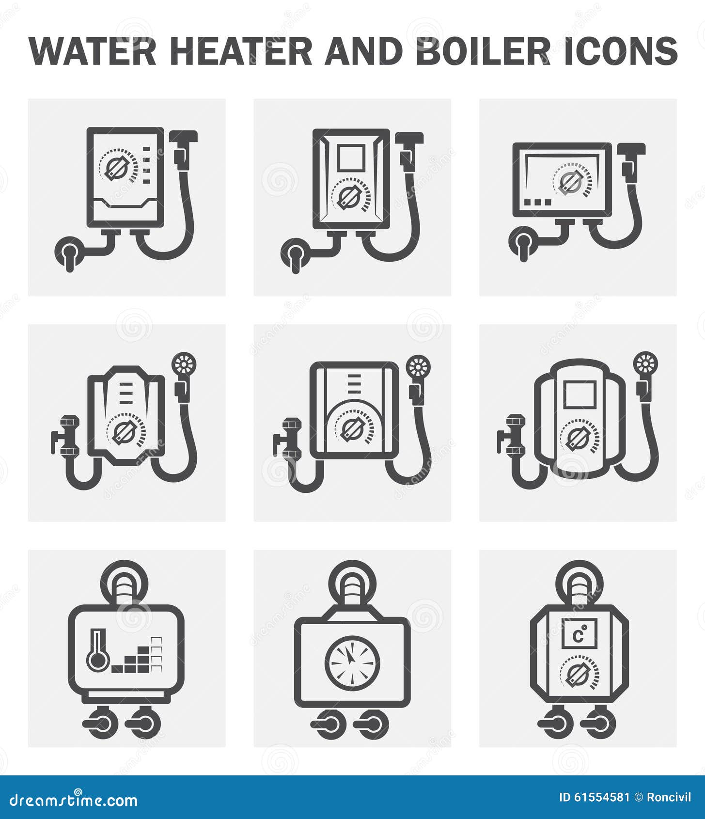 Boiler icon stock vector. Illustration of heat, domestic 61554581