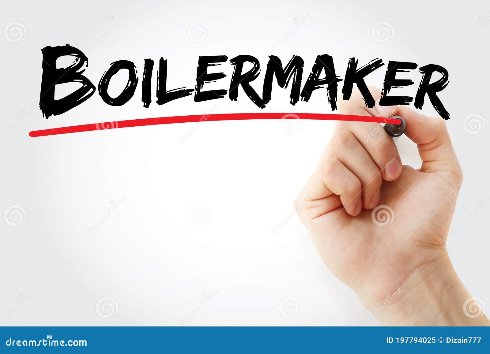 boilermaker text with marker