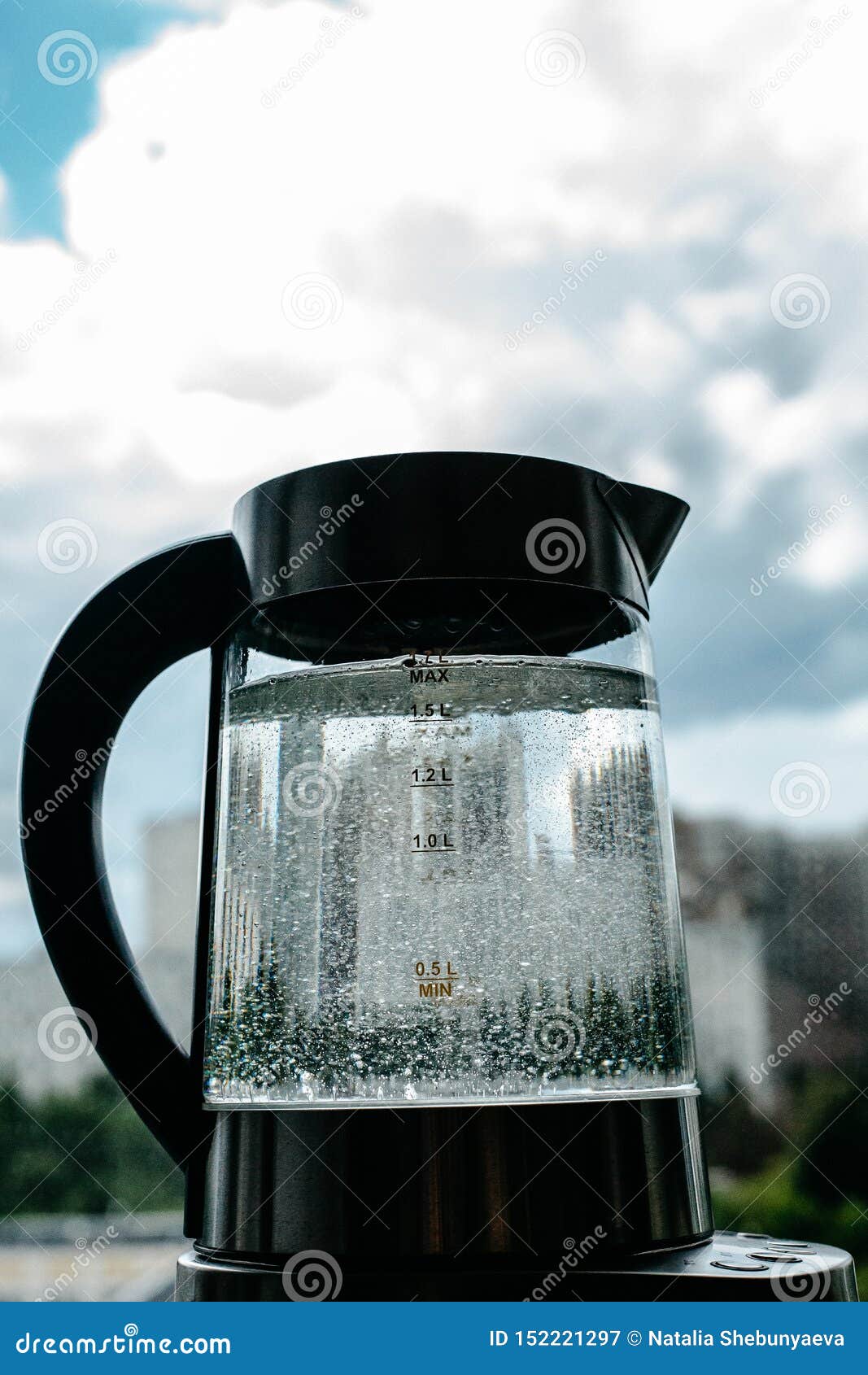 Boiling Clear Water in Kettle Stock Image Image of boil, bubbles