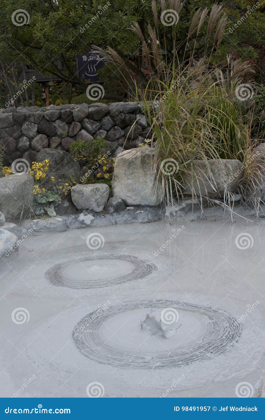 Boiling mud in Japan stock image. Image of steam, summer 98491957