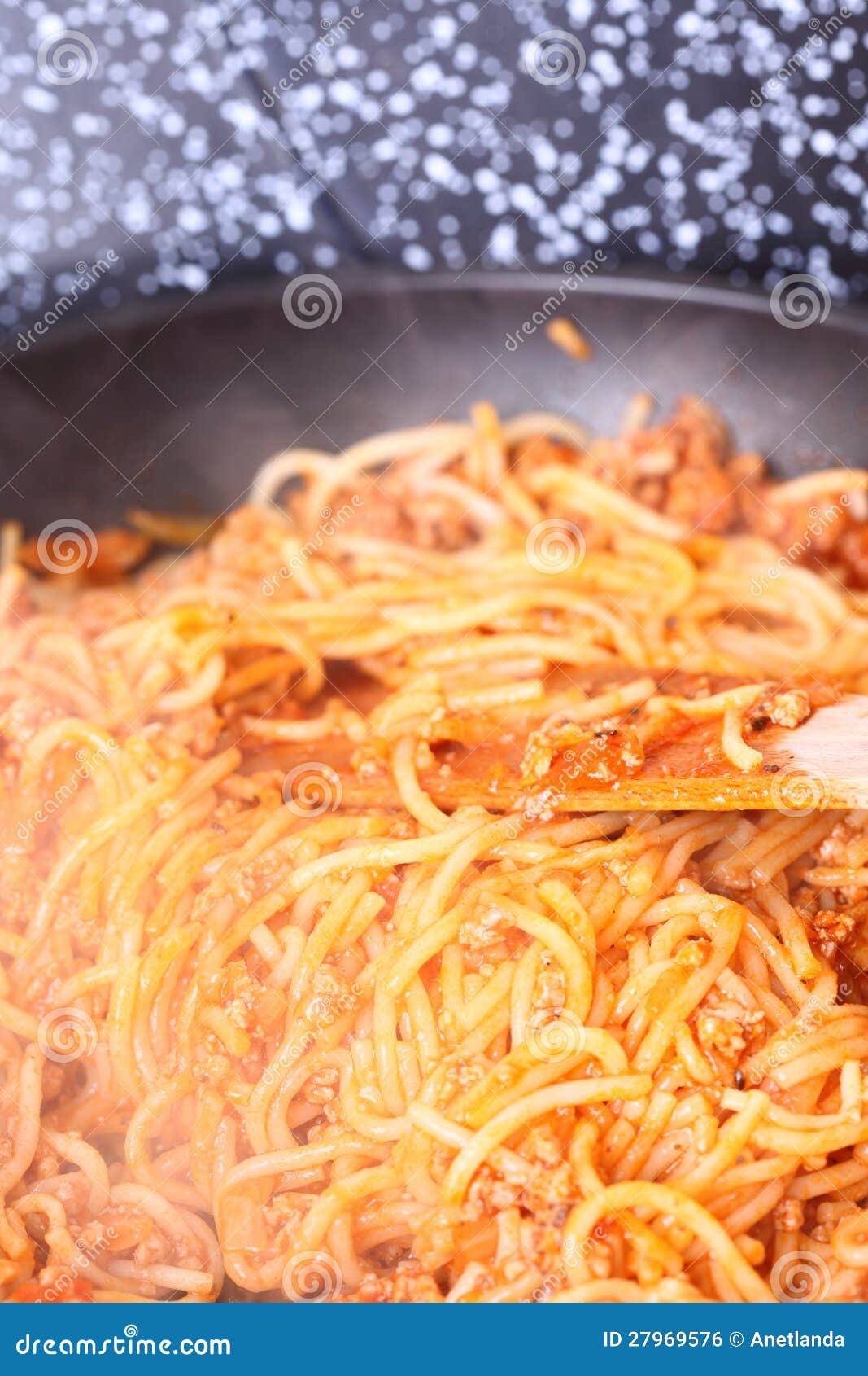 Boiling Spaghetti Pasta in a Skillet Stock Photo Image of dried