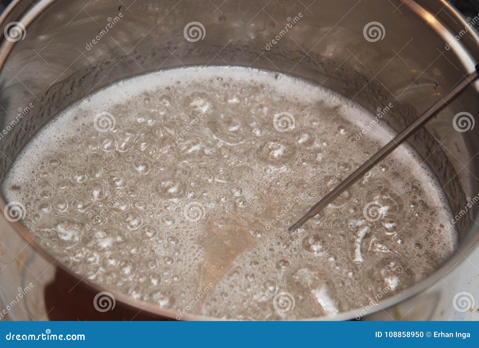 Boiling Sugar Caramel For Confectionery To Create Cake Decorating