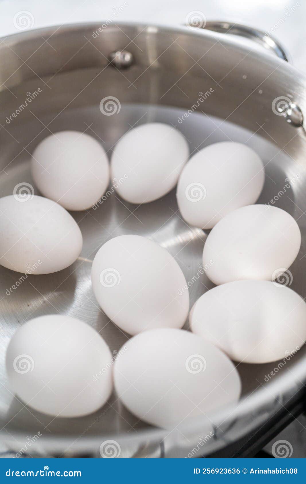 Hard boiled eggs stock photo. Image of boiled, boiling 256923636