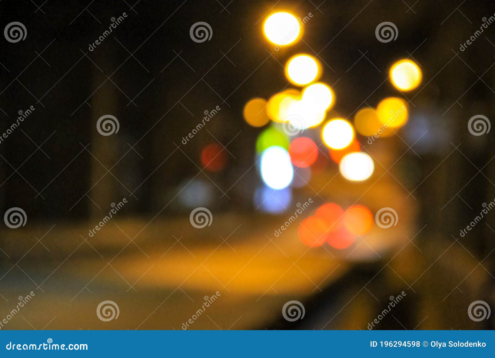 Bokeh Blurred Car Lights at Night Stock Photo Image of lights, life 196294598