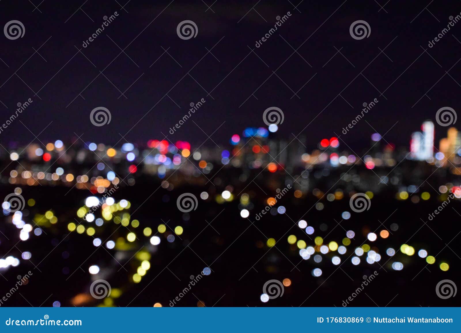 Bokeh Blurred City View In Seoul South Korea Landscape Blurred In Night Of Seoul Stock Image Image Of Journey Bridge 176830869
