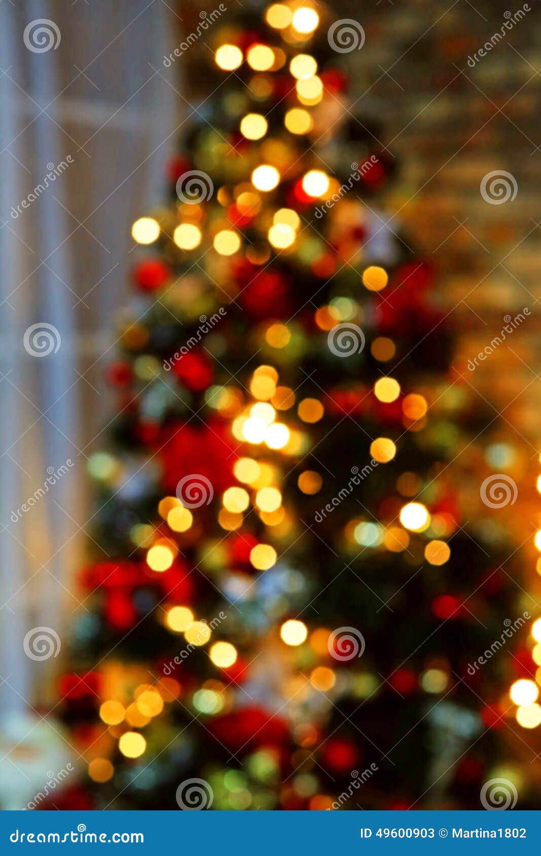 Bokeh Christmas lights stock image. Image of deco, colorful - 49600903