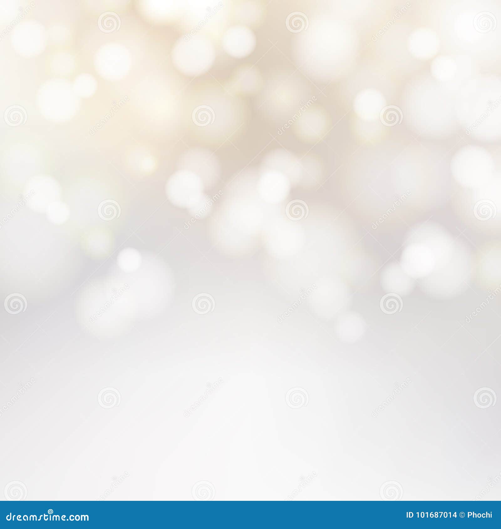 bokeh silver and white sparkling lights festive background with