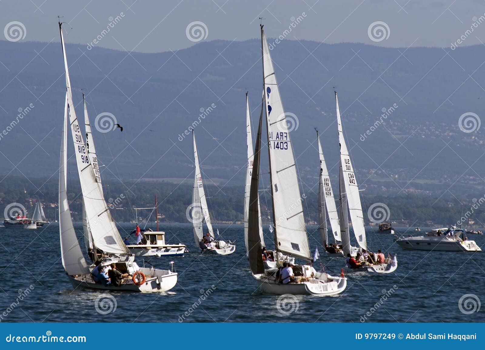 Bol D or Sailing Race on Lake Geneva. Editorial Stock Image Image of