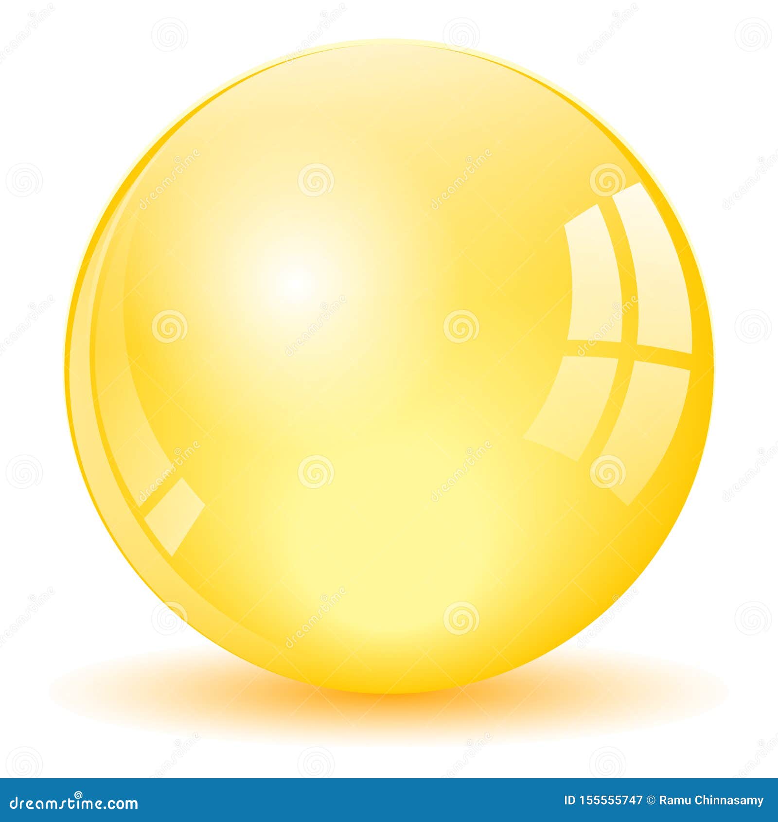 Bola amarela da esfera ilustração do vetor. Ilustração de fundo