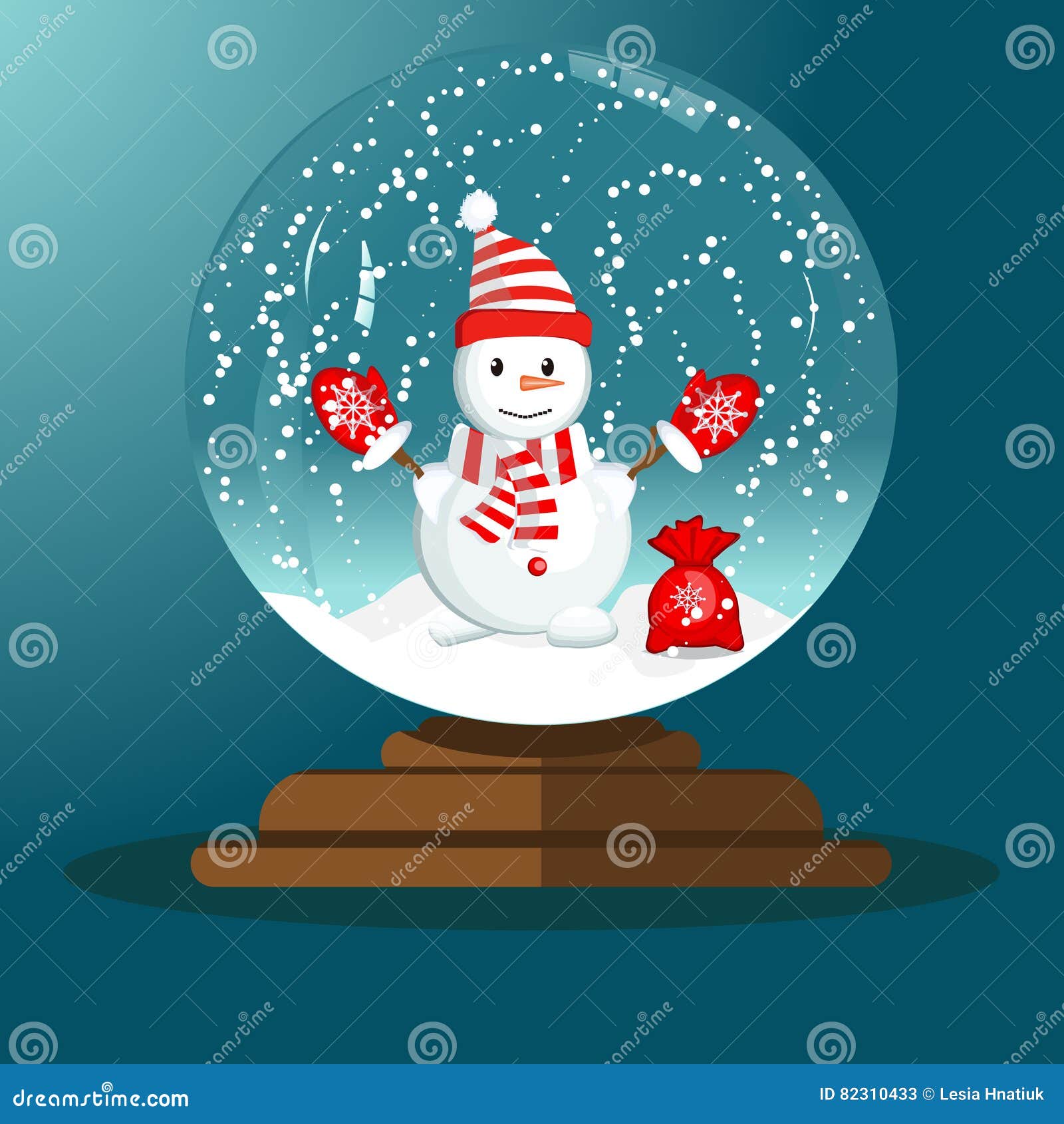 Globo De La Nieve Plana. Bola De Nieve De La Navidad. Aislado Vector Globo De  Nieve. Esférica Bola De Nieve Año Nuevo. Feliz Navidad Bola De Cristal Con  Un Muñeco De Nieve.