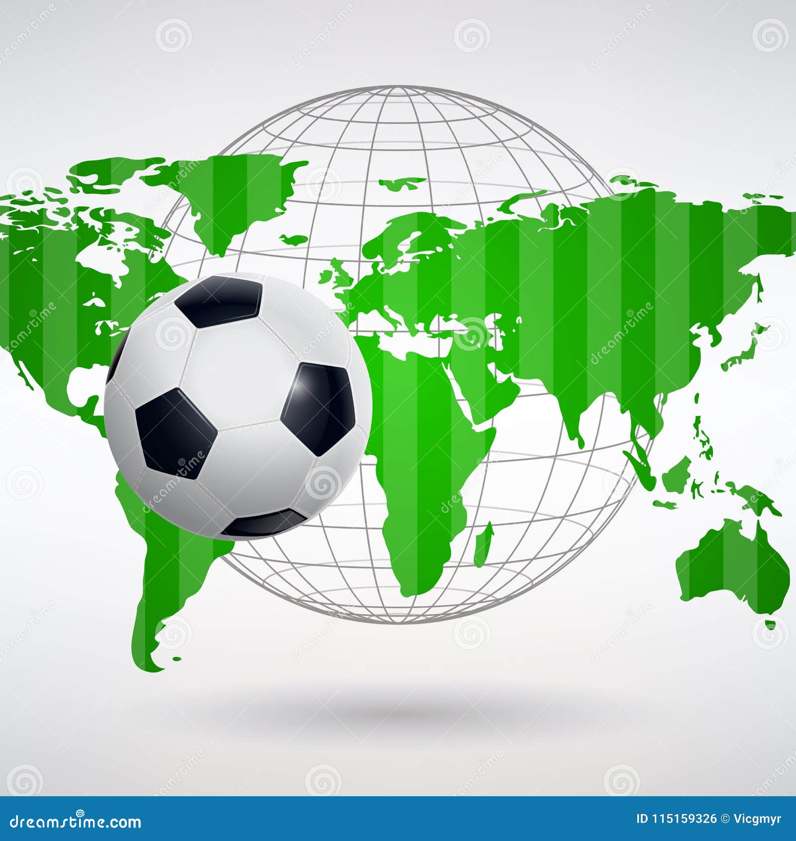mapa-múndi de bola de futebol no fundo da tv 4607888 Vetor no Vecteezy