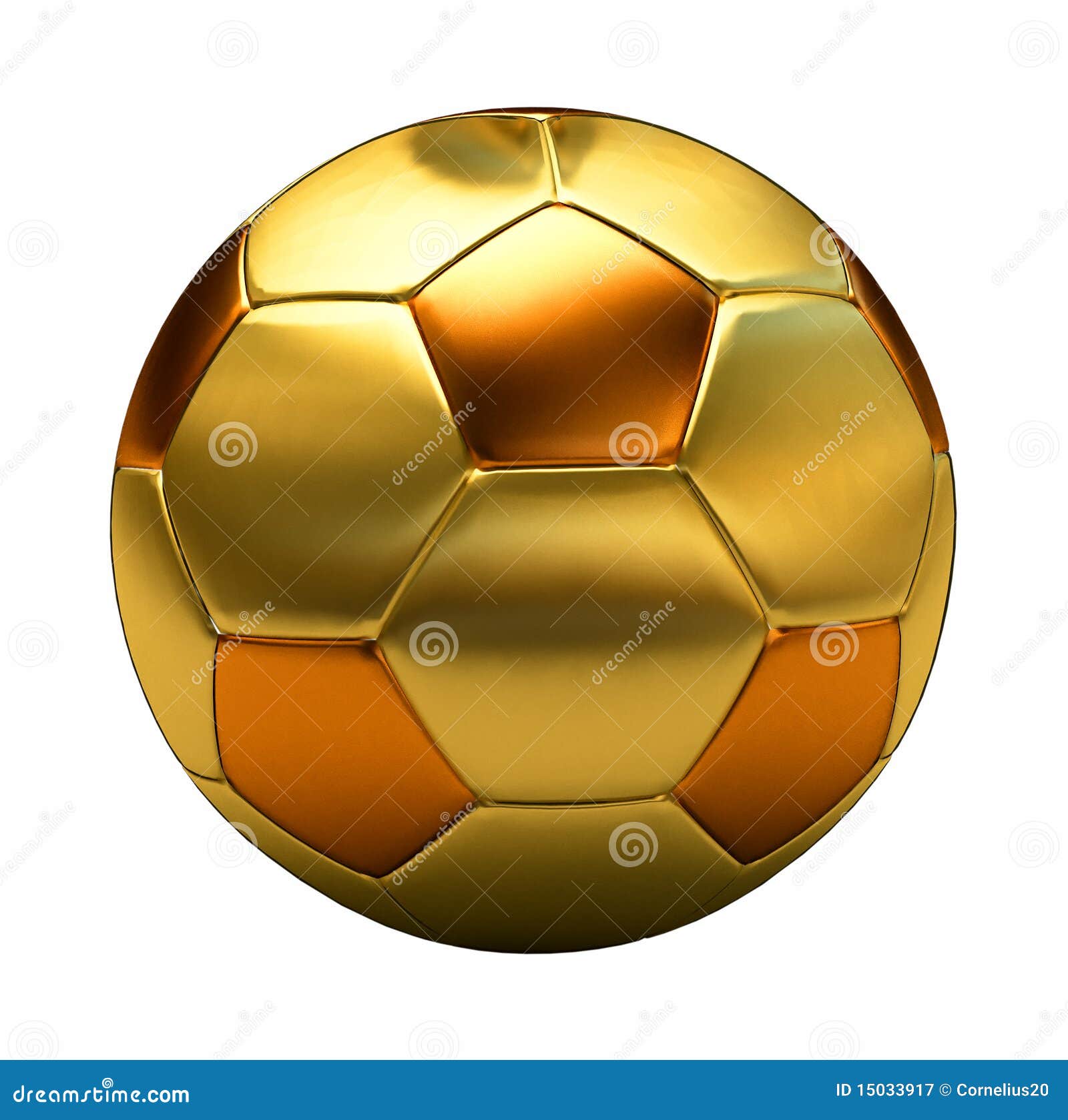 Футбольные мяч золотистого цвета