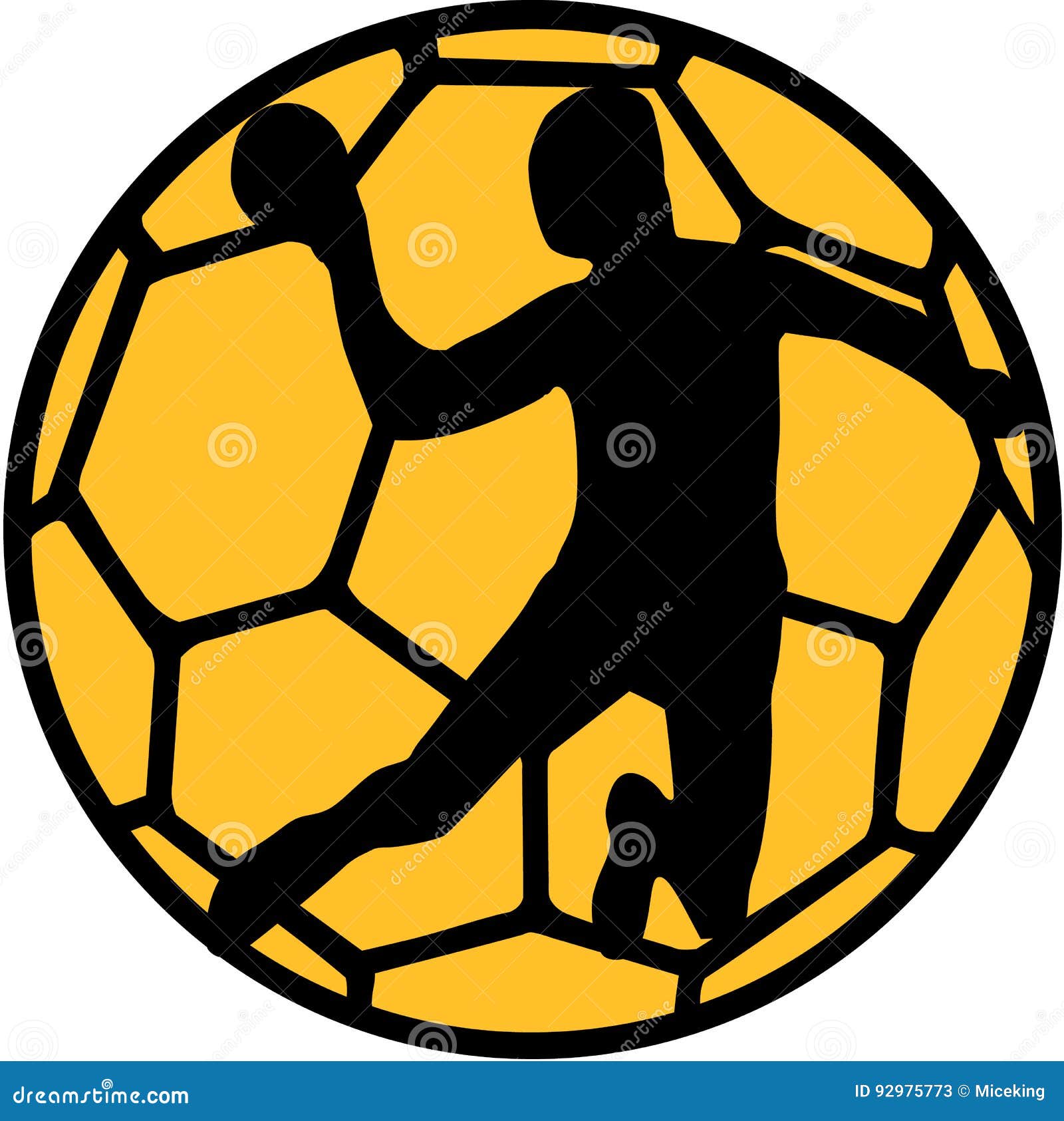 Bola Del Jugador Del Balonmano Ilustración del Vector Ilustración de