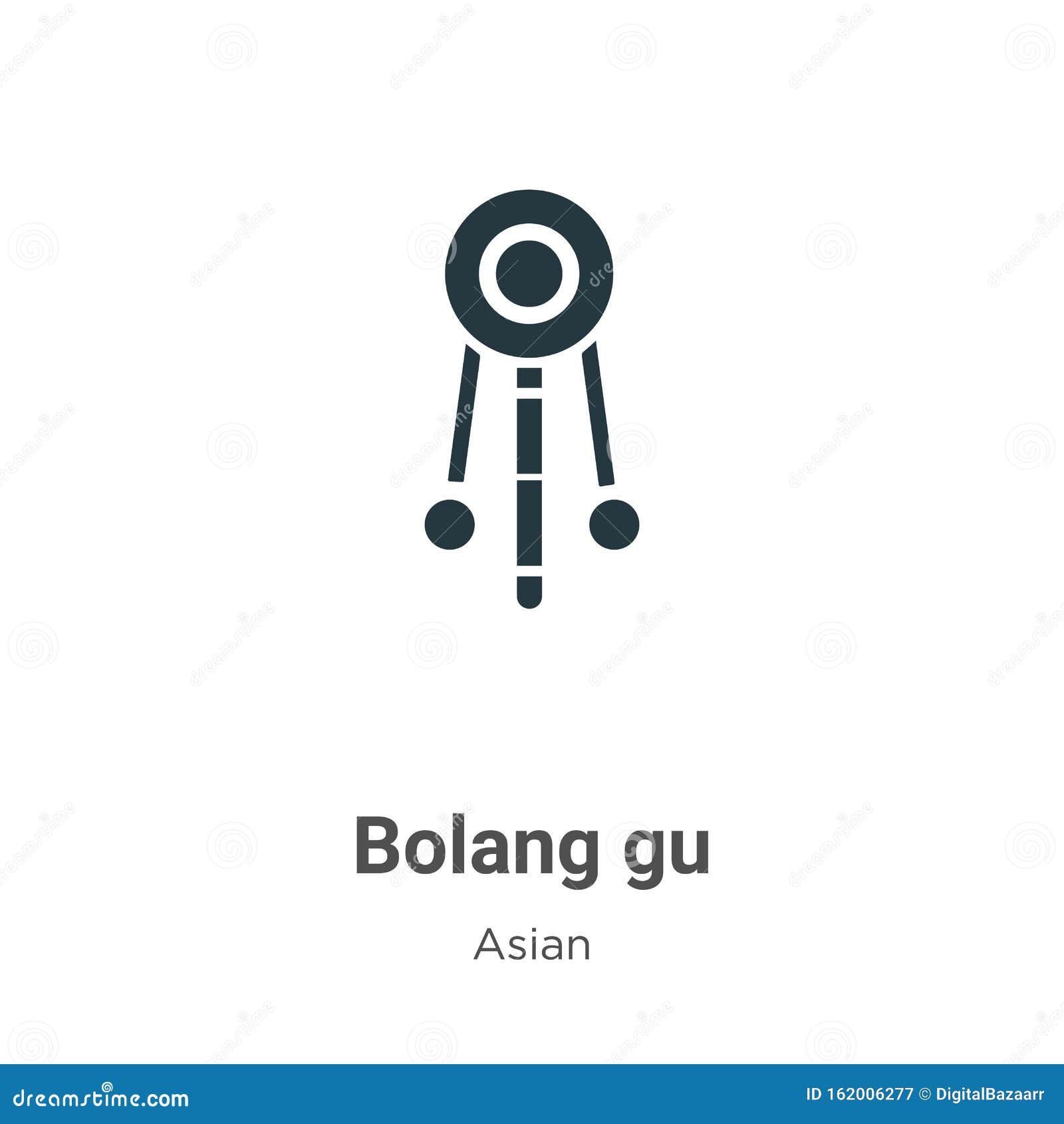 bolang gu  icon on white background. flat  bolang gu icon  sign from modern asian collection for mobile concept