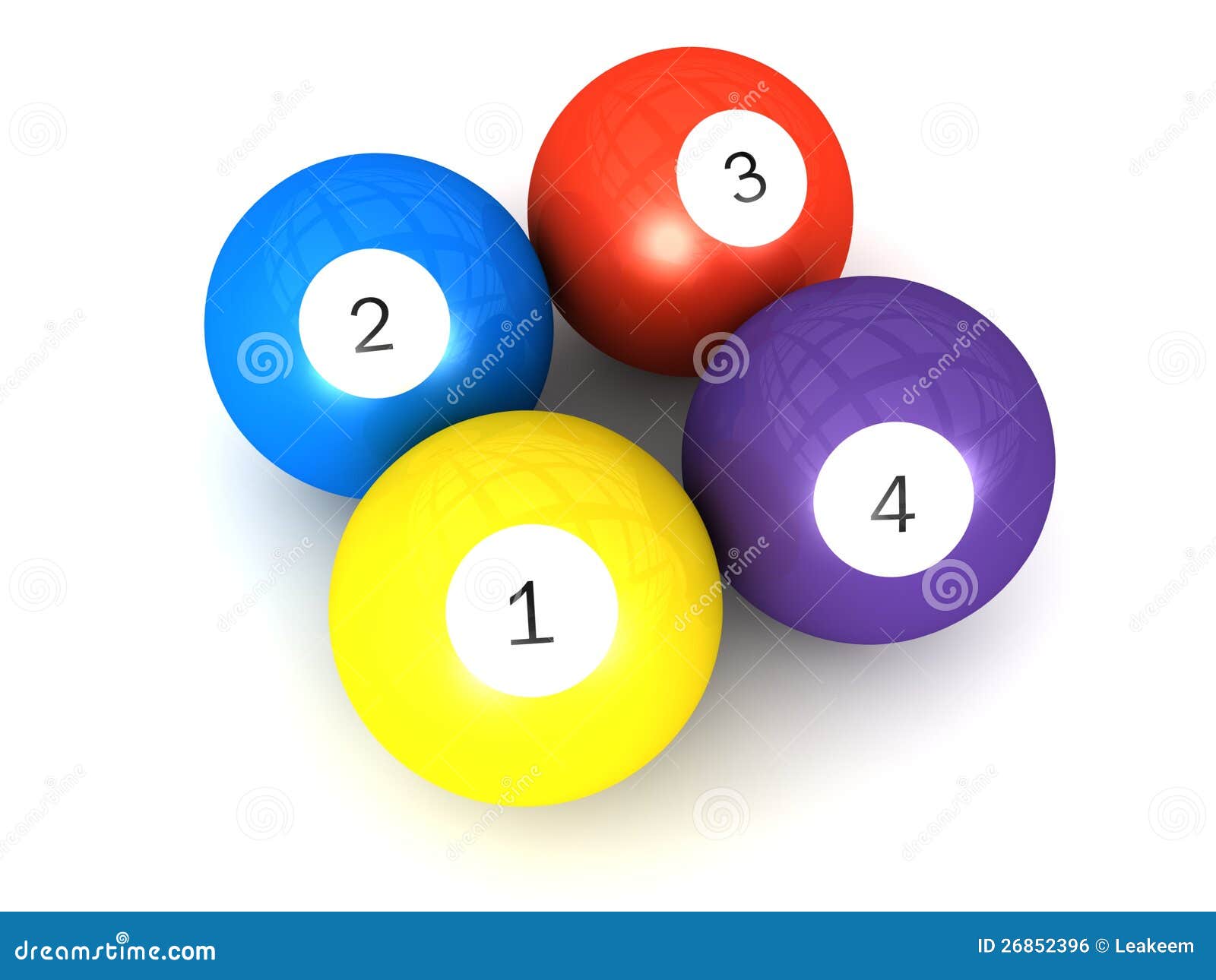 Bolas De Billar 1 2 3 4 De Los Números Con Números Stock de ilustración -  Ilustración de color, deporte: 26852396