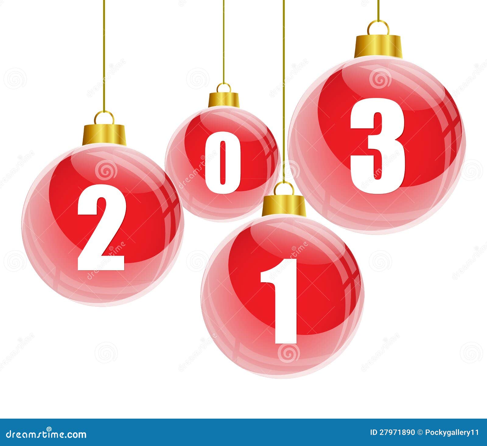 Bolas De Navidad Rojas Con Los Números 2013 Ilustración del Vector -  Ilustración de enero, partido: 27971890, image size:1600x1466