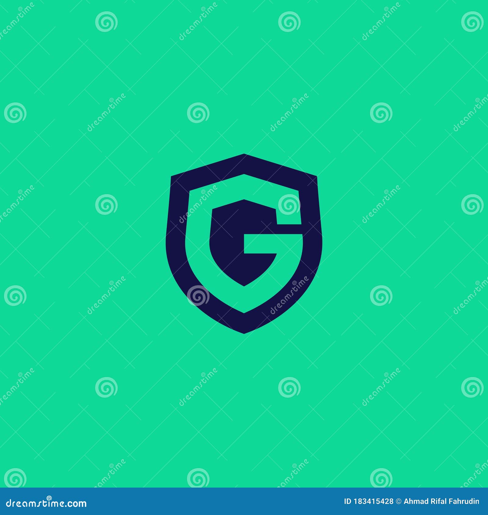 Bold Letter G in the Shield . G Shield Logo Vector Illustration Stock