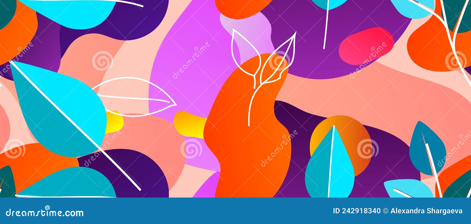 bold pattern tropical leaf jungle modern motif
