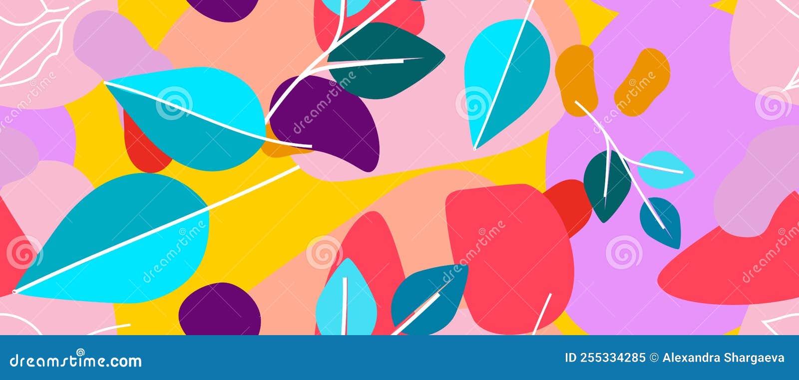 bold pattern tropical leaf jungle modern motif