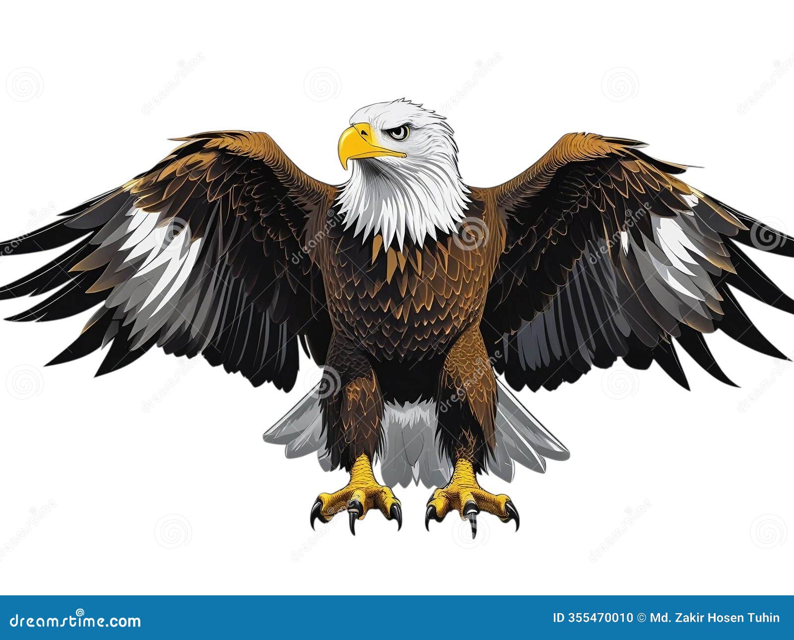 bold and powerful eagle mascot for modern  projects