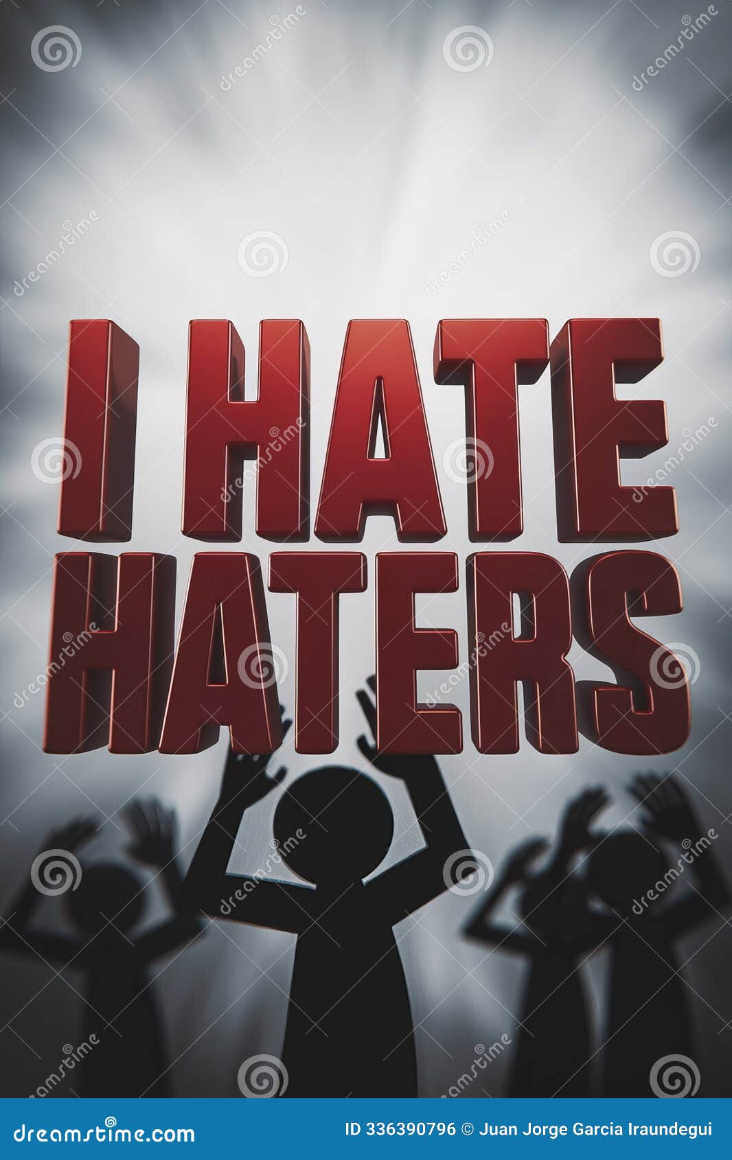 bold red text against negativity