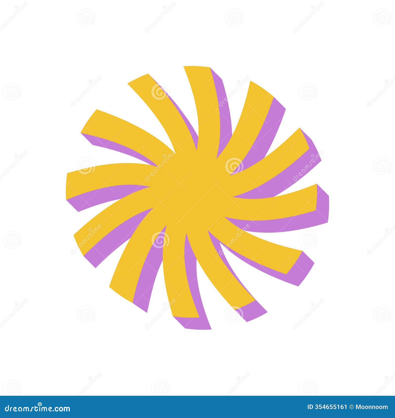 bold spiral flower sticker