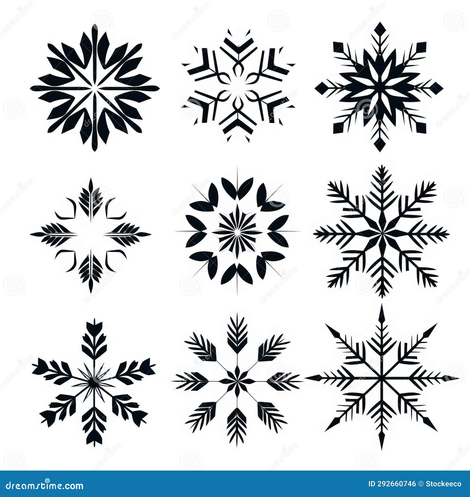 bold and symmetrical snowflake  art for christmas