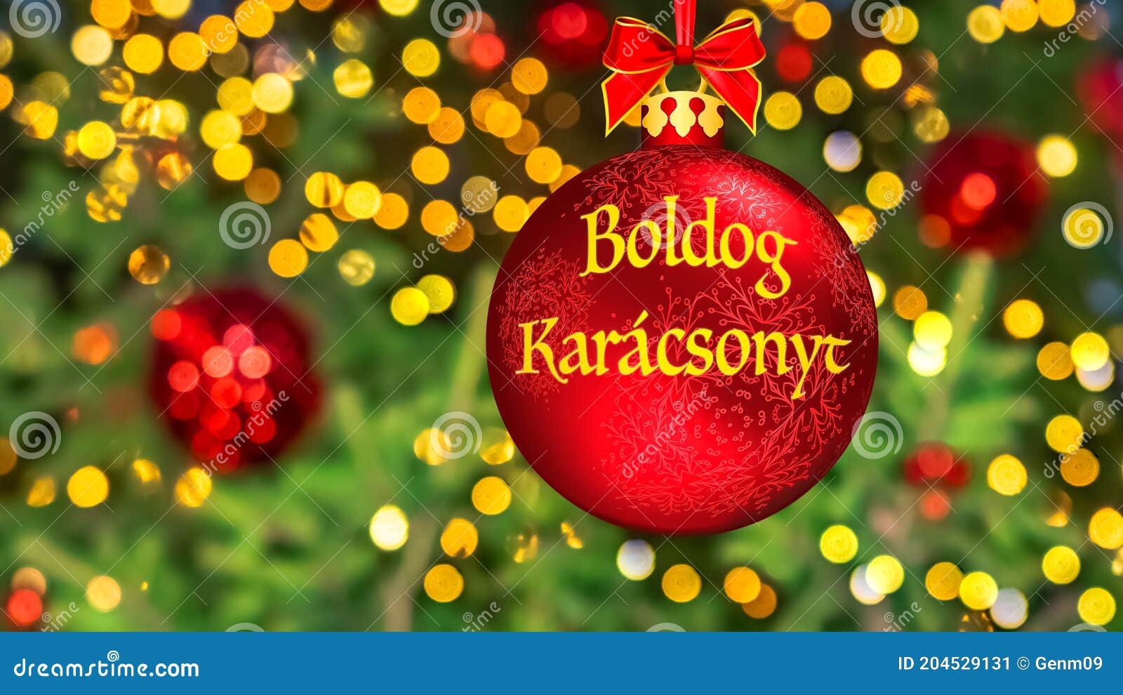 Boldog Karacsonyt Bedeutet Frohe Weihnachten Auf Ungarisch. Stockbild