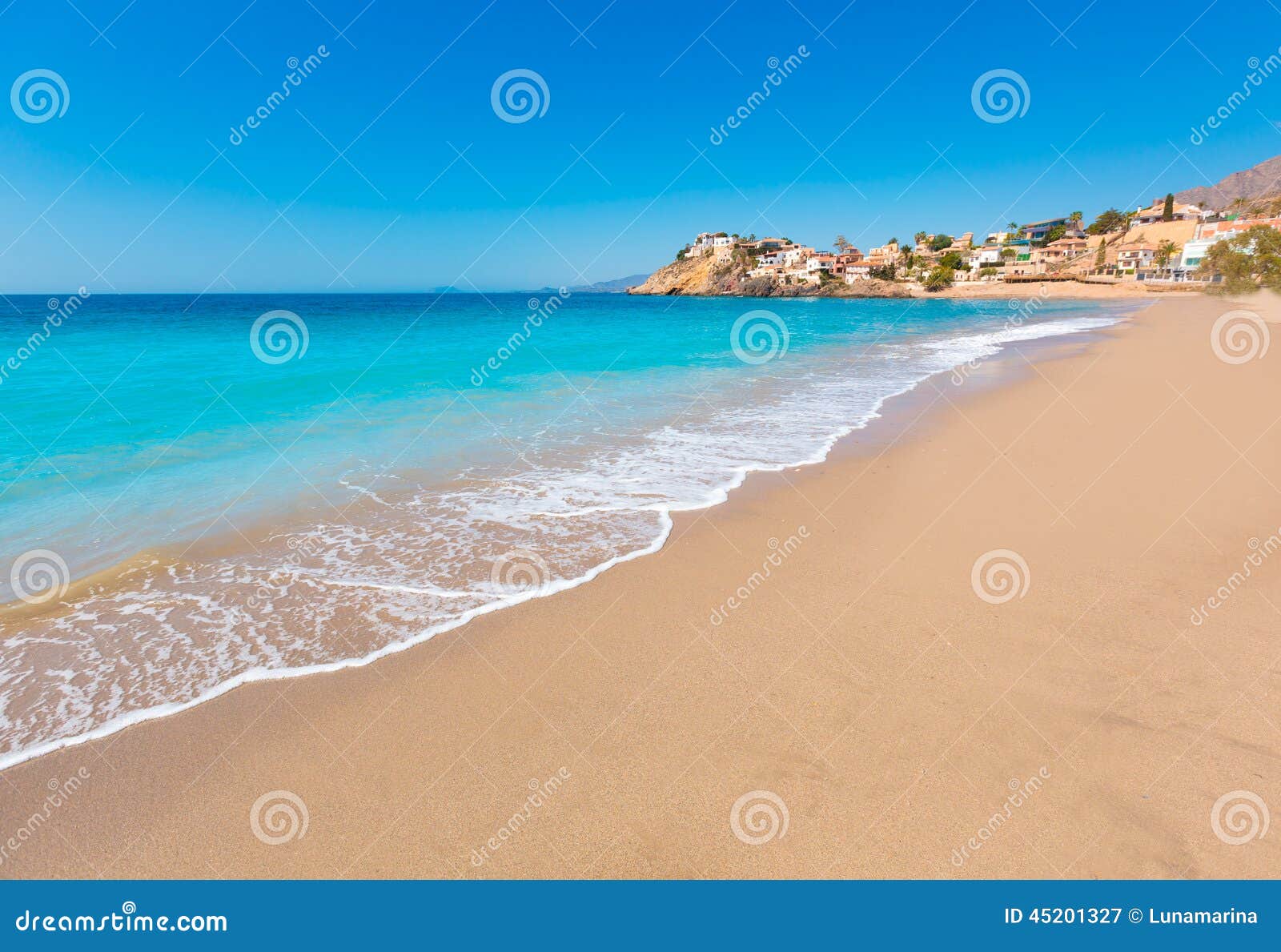 bolnuevo beach in mazarron murcia at spain