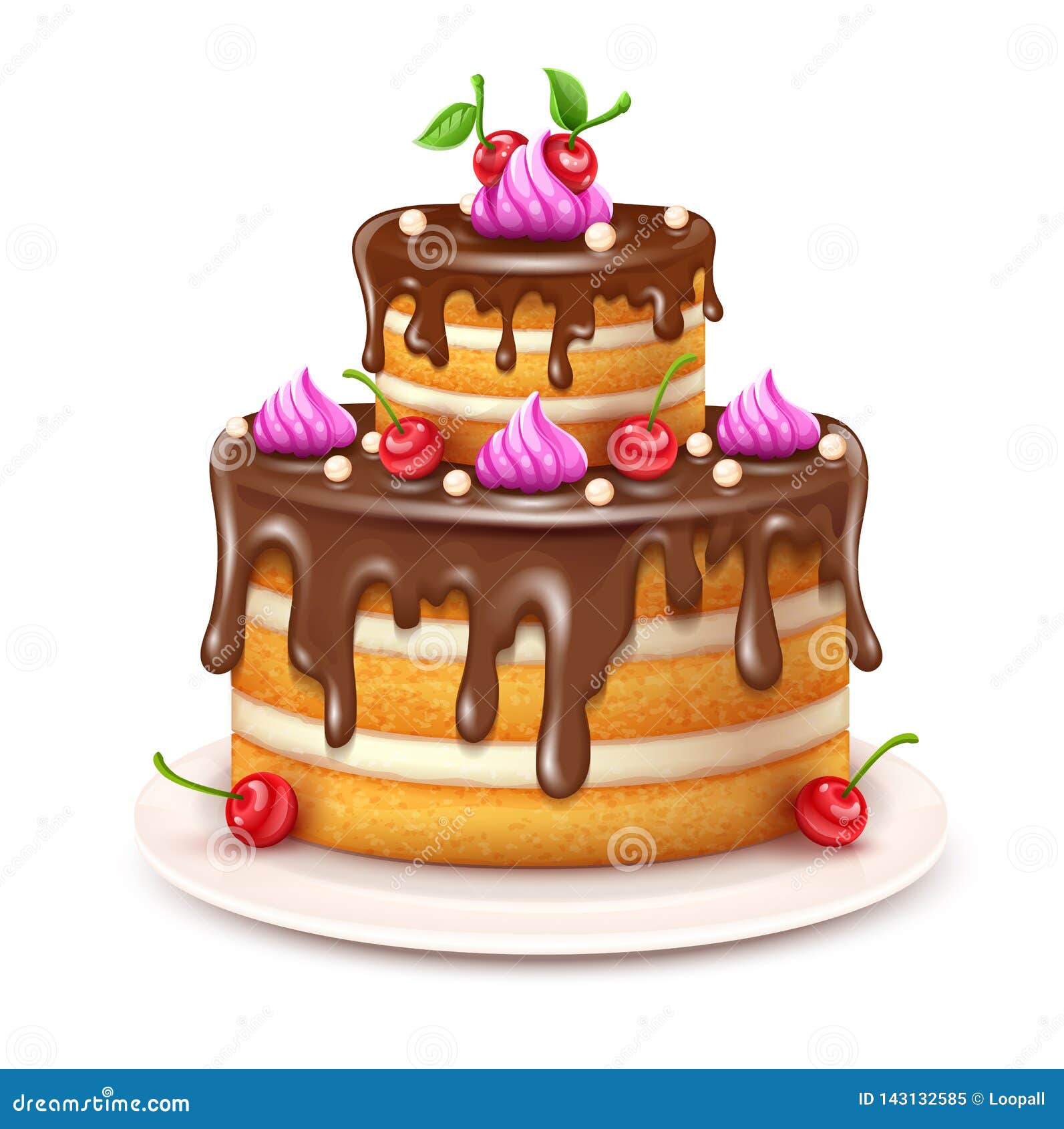 Ícone de desenho animado bolo de chocola, Premium Vector #Freepik  #vector #alimento #aniversari…