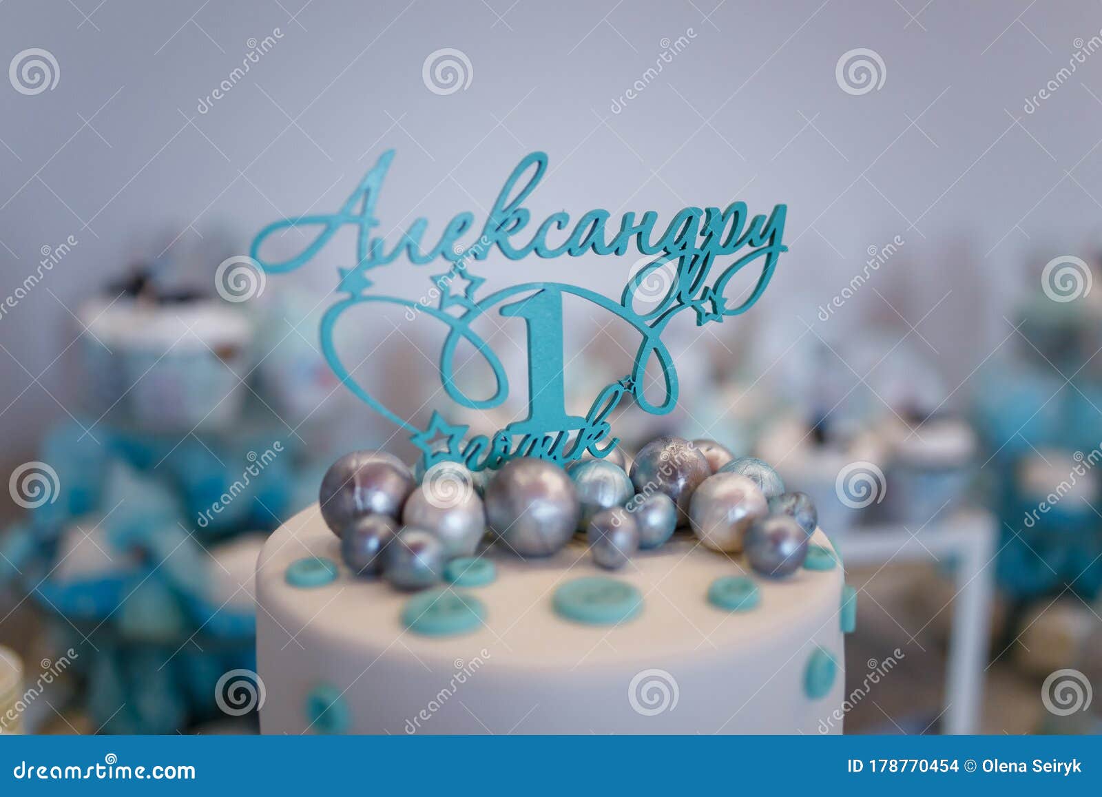 Eiveny – Topo de bolo de aniversário feliz azul brilhante – Para comemorar  a crianças de 00 anos, decoração de artigos de festa de 00 anos de idade,  50th