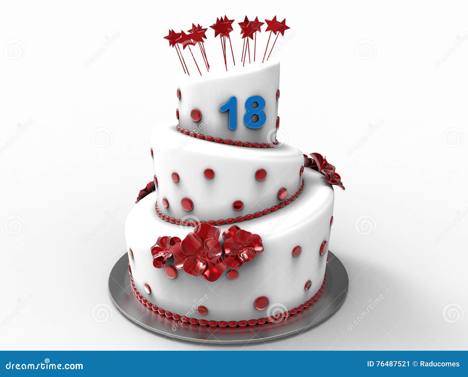 A ilustração de um bolo de aniversário
