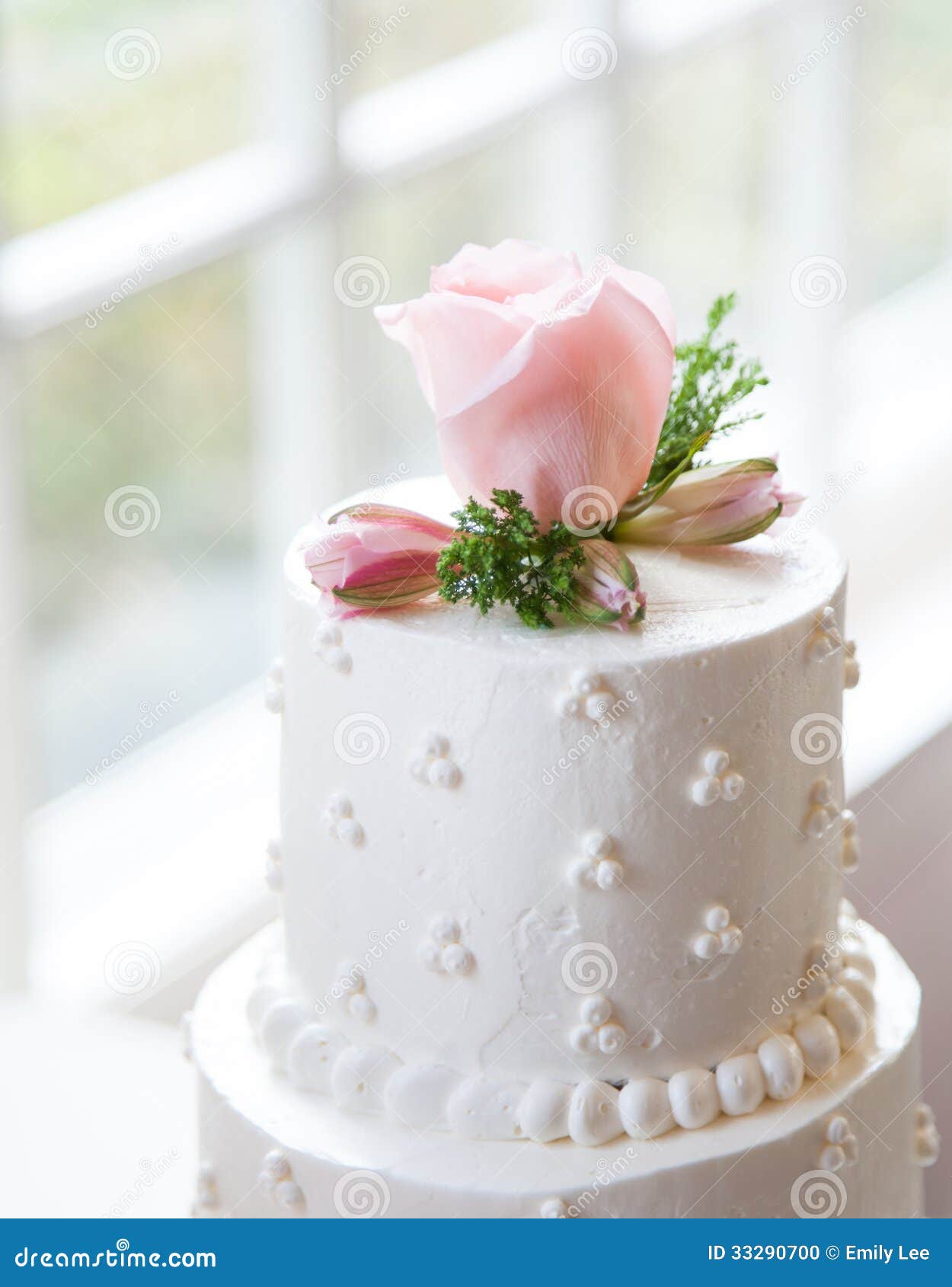 Bolo De Casamento Simples, Elegante Foto de Stock - Imagem de casamento,  pronto: 33290700