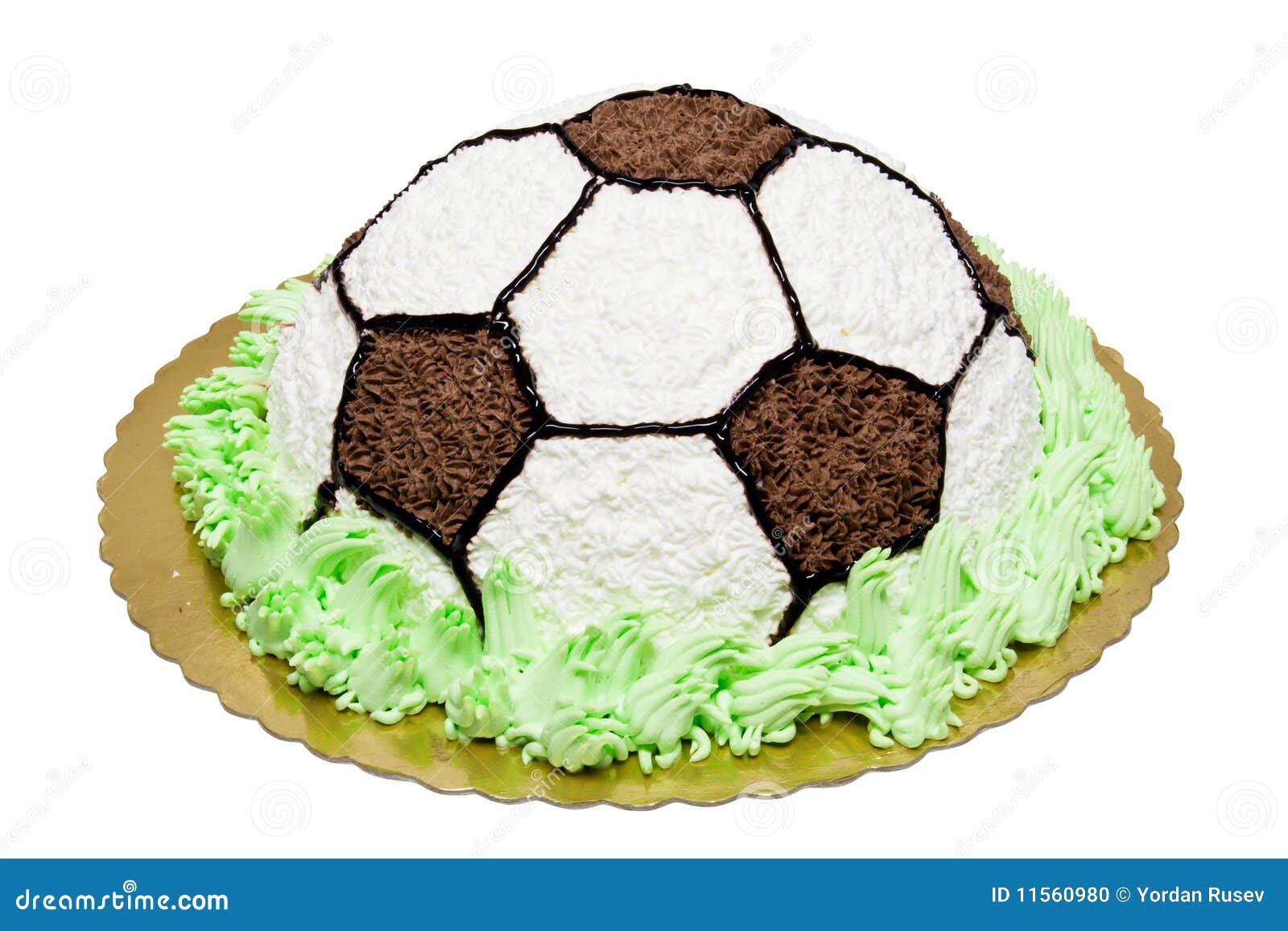 Bolo De Chocolate Durante a Temporada De Futebol Imagem de Stock